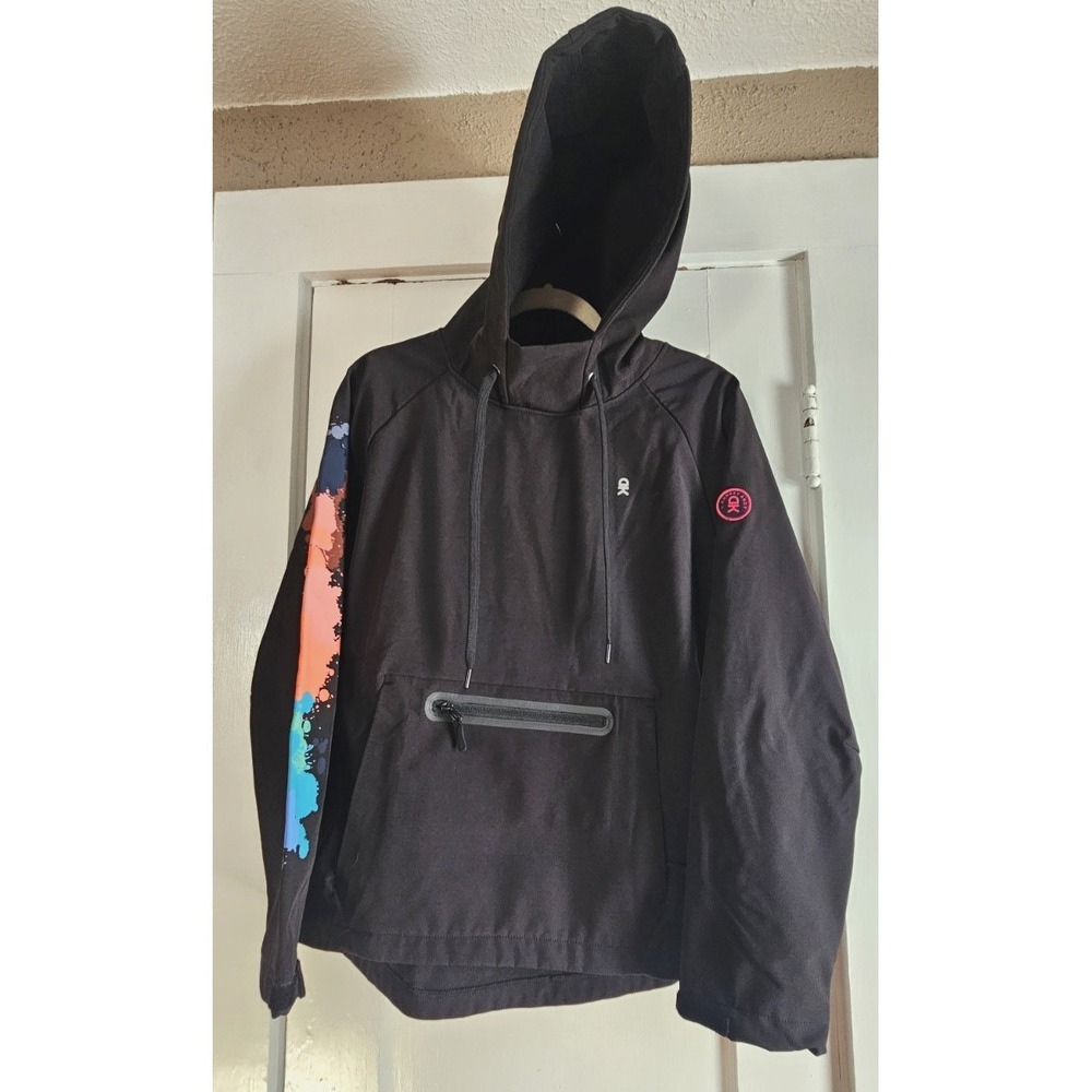 LITTLE DONKEY ANDY 4way stretch soft shell water repellent hoodie womens M black
